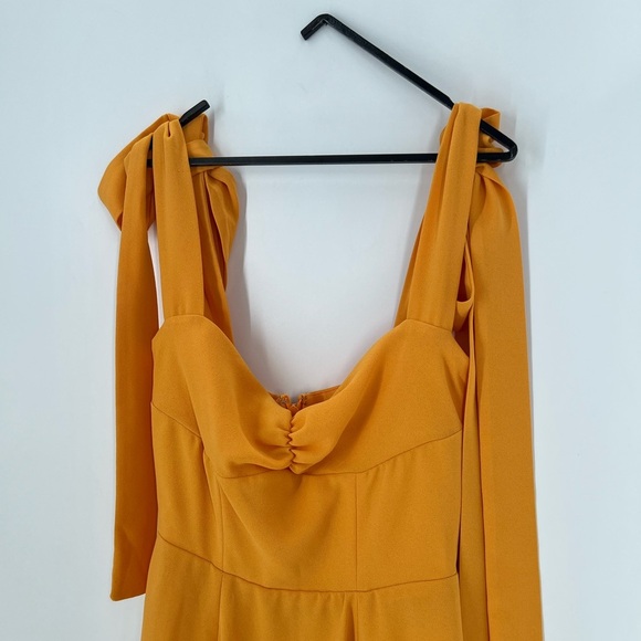 House Of Cb Alicia Strap Ties Corset Tangerine Midi Sundress - Picture 4 of 10